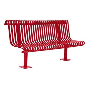 Addington Series Bench w/ Back - Red