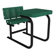 Open Air Series Solid Writable Top Multi-Configurable Collaborative Outdoor Desk - One Student