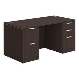 Insight Series Single Pedestal Desk  - Espresso