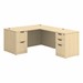 Insight Series Pedestal L-Shaped Desk - Maple
