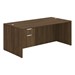 Insight Series Single Pedestal Desk - Modern Walnut