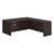 Insight Series Pedestal L-Shaped Desk - Espresso