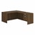 Insight Series Pedestal L-Shaped Desk - Modern Walnut