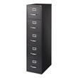 Vertical File Cabinet w/ Five Drawers - Letter Size - Black