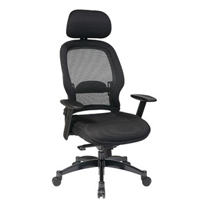 Breathable Mesh Back Chair w/ Adjustable Headrest