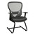 Deluxe SpaceGrid Back Visitors Chair - Eco Leather Seat