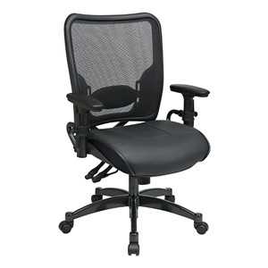 Professional Air Grid Back Chair - Leather Seat