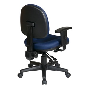 Work Smart Deluxe Ergonomic Task Chair w/ Arm Rests - Icon Navy