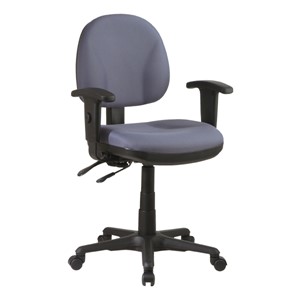 Work Smart Deluxe Ergonomic Task Chair w/ Arm Rests - Icon Gray