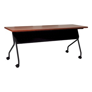 Flip Top Training Table - Black Frame and Cherry Top
