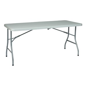 Center-Folding Mobile Resin Folding Table (30"W x 61" L)