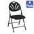 4-Pack Plastic Back Folding Chair w/ Black Seat & Black Frame