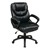 Faux Leather Manager's Chair w/ Padded Arms - Black
