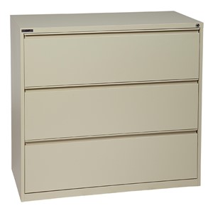 Lateral File Cabinet w/ Three Drawers (42" W) - Putty