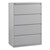 Lateral File Cabinet w/ Four Drawers (36" W) - Light Gray