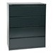 Lateral File Cabinet w/ Four Drawers (42" W) - Charcoal