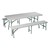 Folding Table & Folding Bench Set