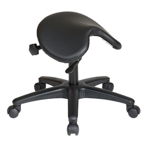 Backless Stool w/ Saddle Seat