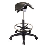Backless Saddle-Seat Drafting Stool w/ Adjustable Height