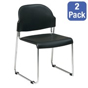 Stack Chair w/ Plastic Seat & Back