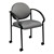 Fabric Stack Chair w/ Arms & Casters