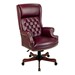 Traditional Vinyl Executive Chair w/ Pillow Top Back