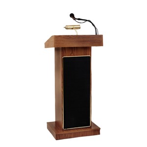 Orator Floor Lectern w/ Wired Mic