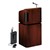 Mahogany Veneer Contemporary Lectern w/ Wireless Tie Clip Mic