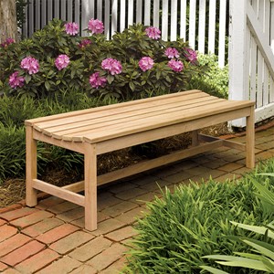 Oxford Backless Wood Bench (5' L)