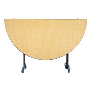 22M Series Round Mobile Folding Cafeteria Table - Shown folded