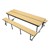 34M Series Mobile Convertible Bench Table - Full Sized Cafeteria Table