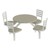 Four-Person Surface-Mount Outdoor Cluster Seating w/ Attached Table
