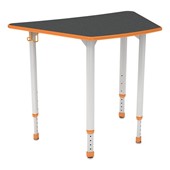 A&D Trapezoid Adjustable-Height Student Desk