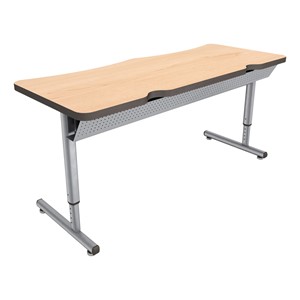 Compute-It Intuitive Computer Table w/ Scalloped Edge