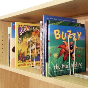 PBS Wood Shelf w/ Four Adjustable Wire Book Supports