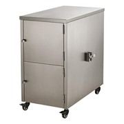 Mobile Double-Sided Stainless Steel Storage Cabinet