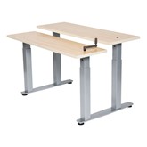 Adjustable-Height Bi-Level Computer Workstation