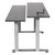 Adjustable-Height Bi-Level Computer Workstation – Hand Crank Adjustment