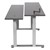 Adjustable-Height Bi-Level Computer Workstation – Hand Crank Adjustment