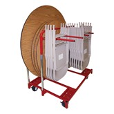 Round Folding Table & Folding Chair Mover