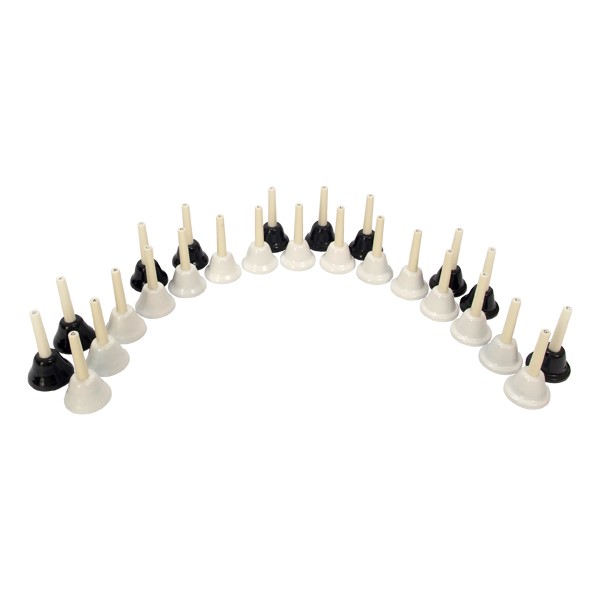 Two-Octave Black & White Handbell Set