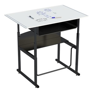 AlphaBetter Stand-Up Desk w/ Book Box - Whiteboard Top (36" W x 24" D)
