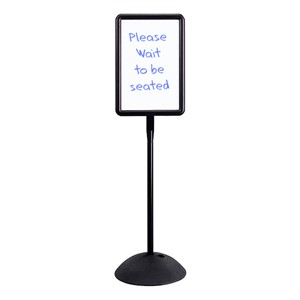 Magnetic Markerboard Message Sign Stand - Shown w/ rectangular frame