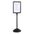 Magnetic Markerboard Message Sign Stand - Shown w/ rectangular frame