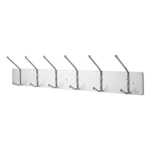 Metal Wall Coat Rack w/ Six Hooks