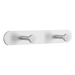 Nail-Head Wall Coat Rack w/ Two Hooks