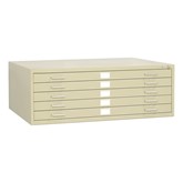 Five-Drawer Steel Flat File Cabinet