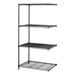 Industrial Wire Shelving Adder Unit - Shown in Black