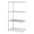 Industrial Wire Shelving Adder Unit - Shown in Gray
