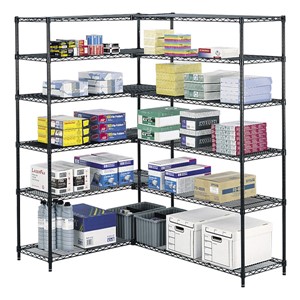 Industrial Wire Shelving<br>Shown w/ extra shelves & adder unit